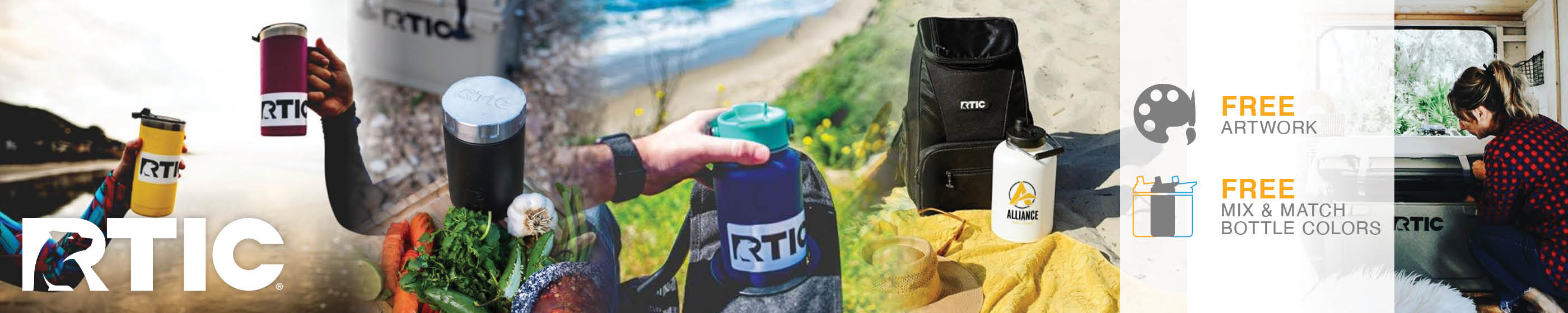 Custom RTIC Tumblers, Mugs, Cups, & Bottles