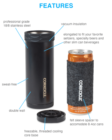 Arctican Slim Can Holder with Ice Pack by CORKCICLE®