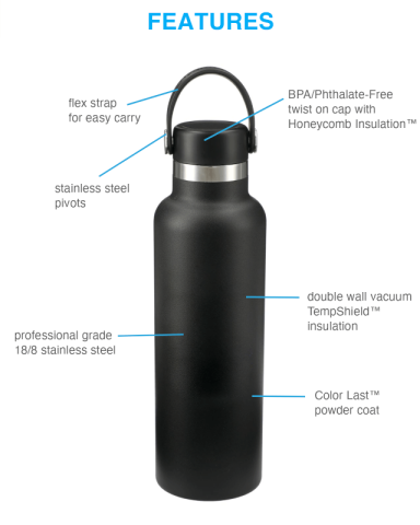 21 oz. Standard Mouth with Flex Cap by Hydro Flask®