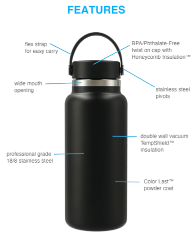 32 oz. Wide Mouth with Flex Cap by Hydro Flask®