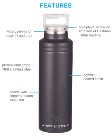 20 oz. Titan Thermal HP® Copper Bottle by Arctic Zone®