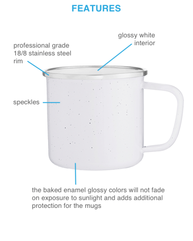 13 oz. Whitney Enamel Mug