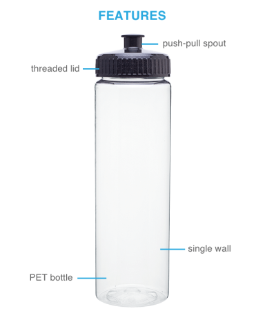 25 oz. Elgin (Clear Body) by h2go&trade;