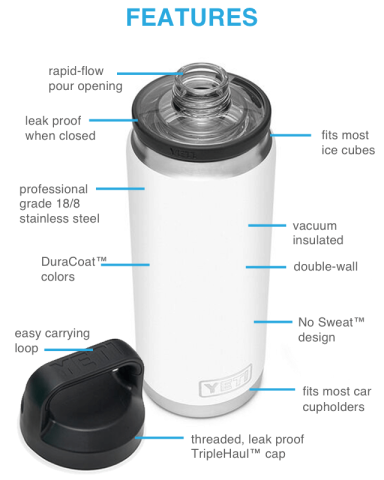 26 oz. Rambler Bottle with Chug Cap by YETI®