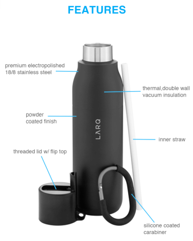 17 oz. Flip Top Bottle by LARQ®
