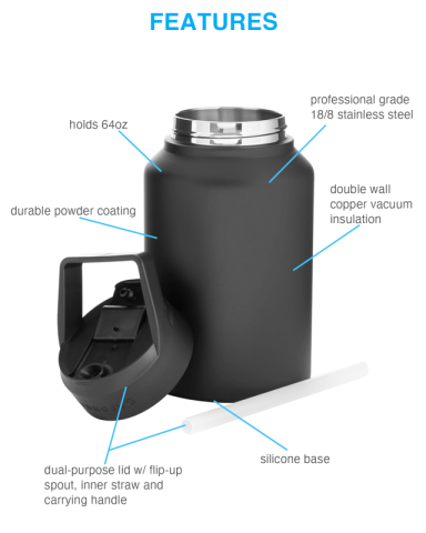 64 oz. Stainless Steel by HYDROJUG®