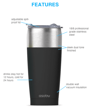 20 oz. Stainless Insulated Tied Tumbler by Asobu®