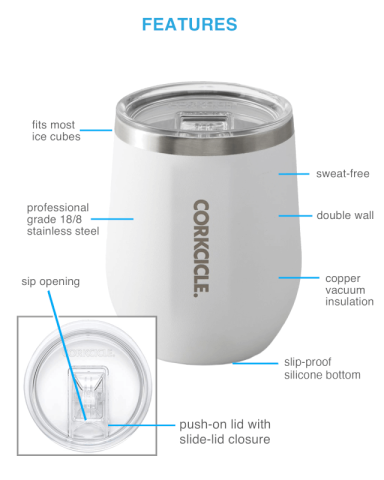 12 oz. Stemless Wine Tumbler by CORKCICLE®