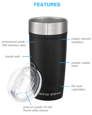 20 oz. Titan Thermal HP® Copper Tumbler by Arctic Zone®