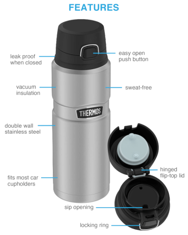 24 oz. Stainless King™ Direct Drink by Thermos®