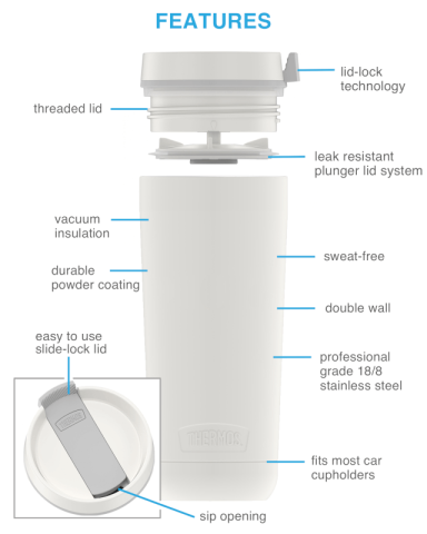 18 oz. Guardian Stainless Steel Tumbler by Thermos®