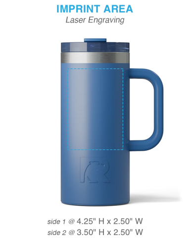 「RT-169703」 Custom 16 oz. RTIC Road Trip Travel Mugs | Free 2-Hr Mockup