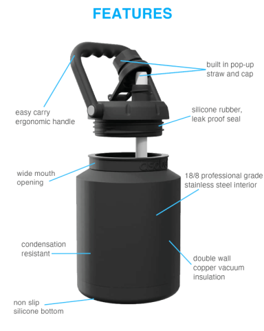 33 oz. Stainless Insulated Mini Jug by Asobu®