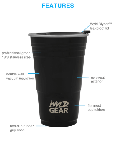 16 oz. Stainless Insulated Party Cup by Wyld Gear