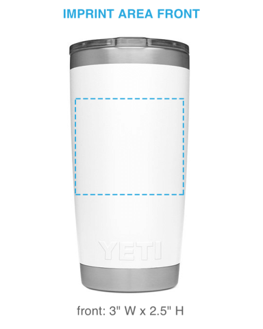Custom 20 oz. YETI Rambler Tumblers | Free Mockup in 2 Hrs