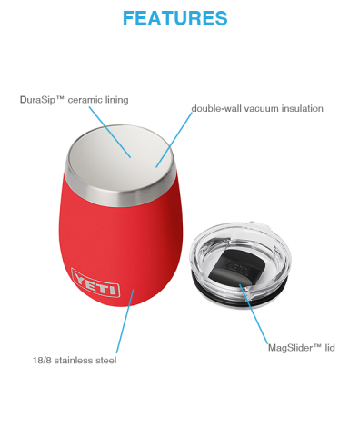 10 oz. Rambler® Wine Tumbler with DuraSip™ Ceramic Lining by YETI®