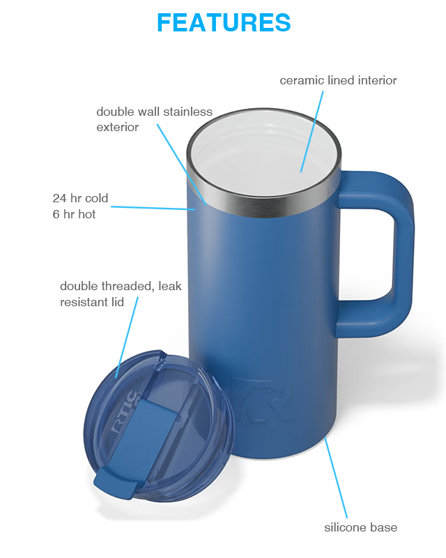「RT-169703」 Custom 16 oz. RTIC Road Trip Travel Mugs | Free 2-Hr Mockup