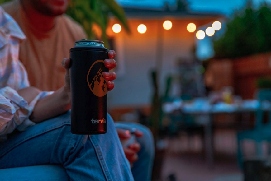 custom tervis cup on summer night